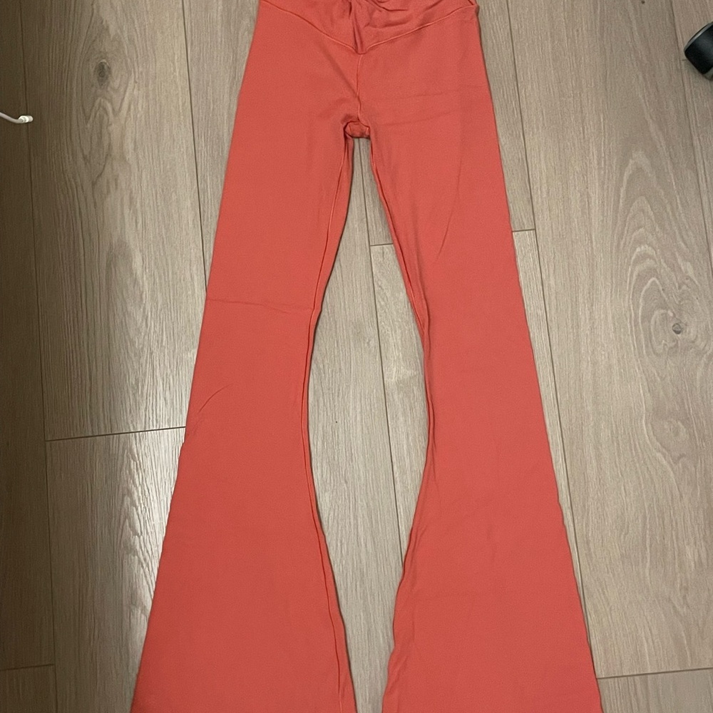 Aerie Coral/Orange Flared Leggings